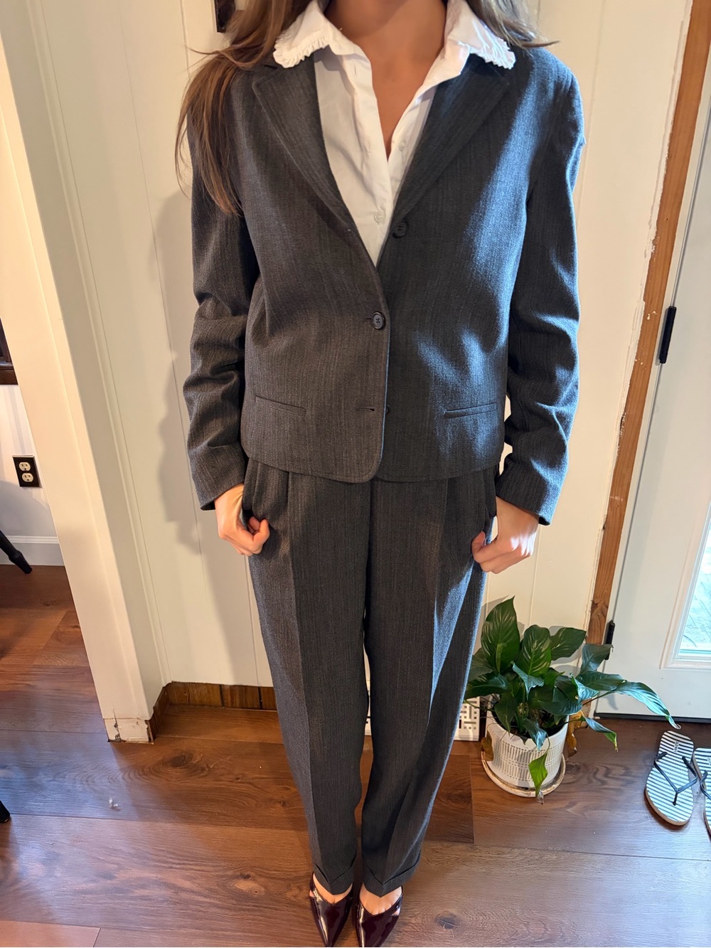 Ralph Lauren Charcoal Gray Two-Piece Suit Pants - Classic Vintage